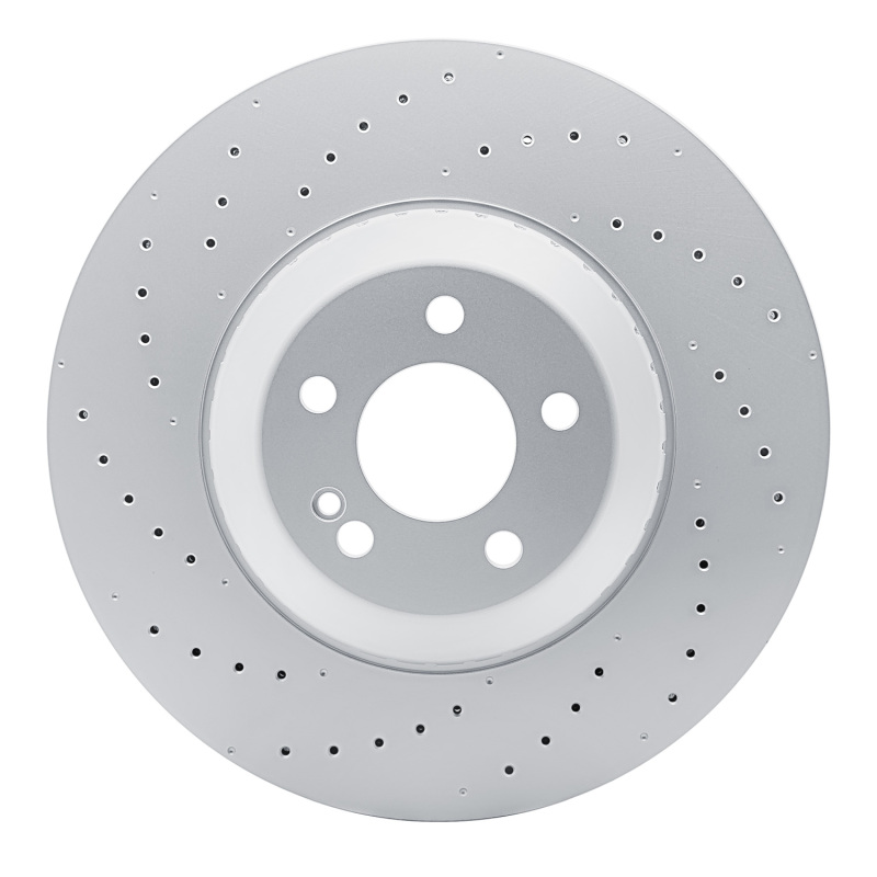 Mercedes-Benz S580e Brake Rotor (1) - Rear - R1 Concepts - Drilled GeoSPEC Coated - `21-`25